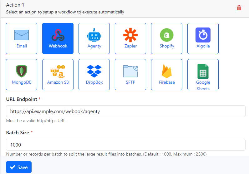 Workflow and integrations to ingest scraping data
