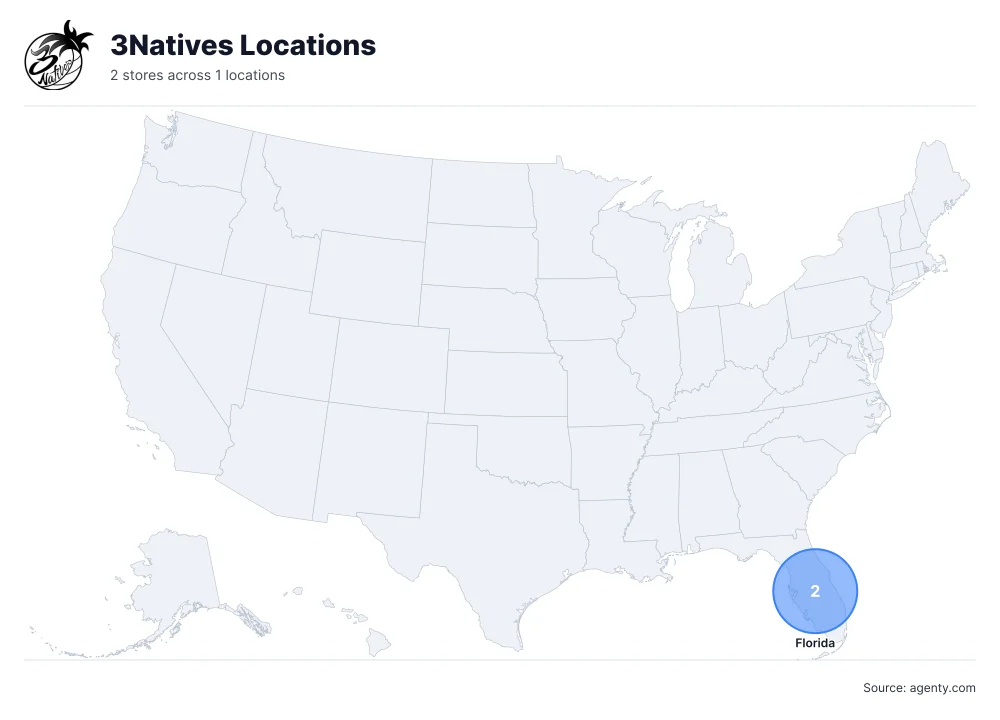 3Natives Locations by State/Region