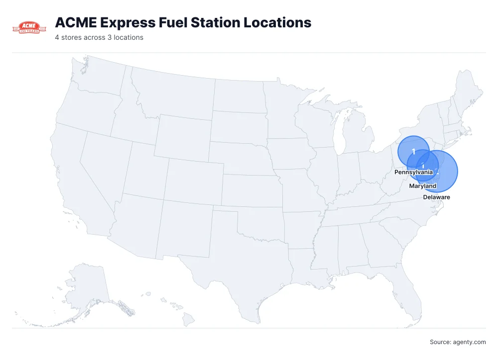 ACME Express Fuel Station Locations by State