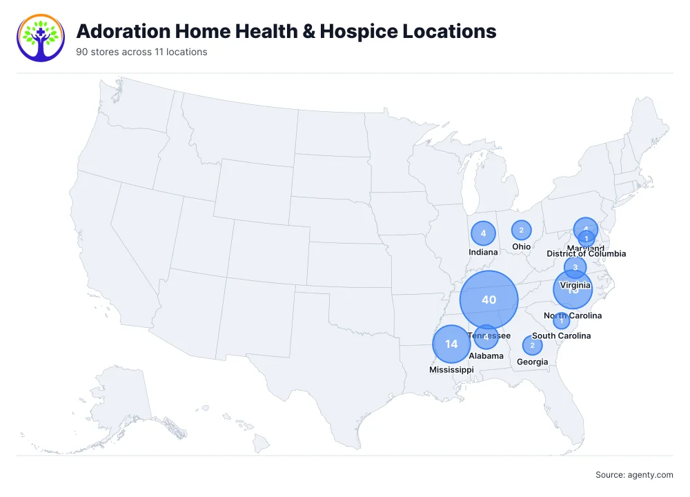 Adoration Home Health & Hospice Locations by State