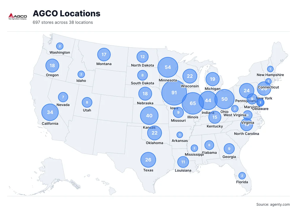 AGCO Locations by State/Region