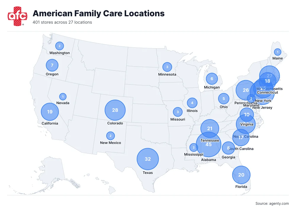 American Family Care Locations by State