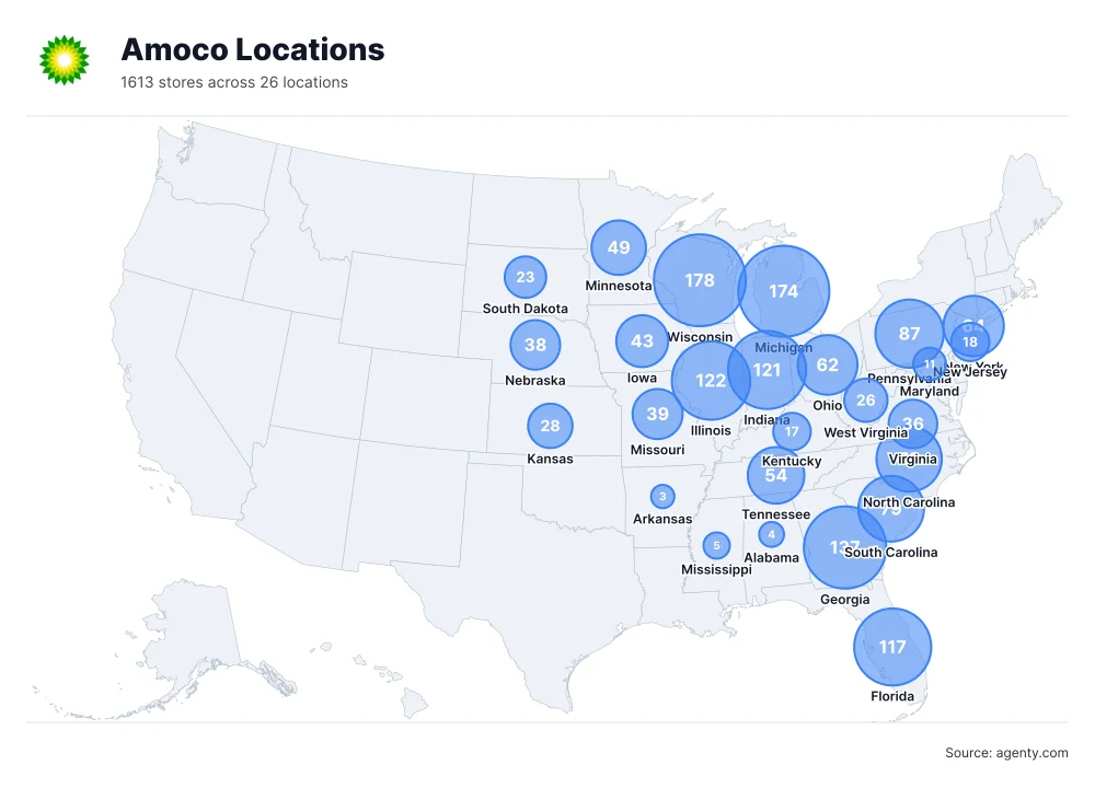 Amoco Locations by State/Region
