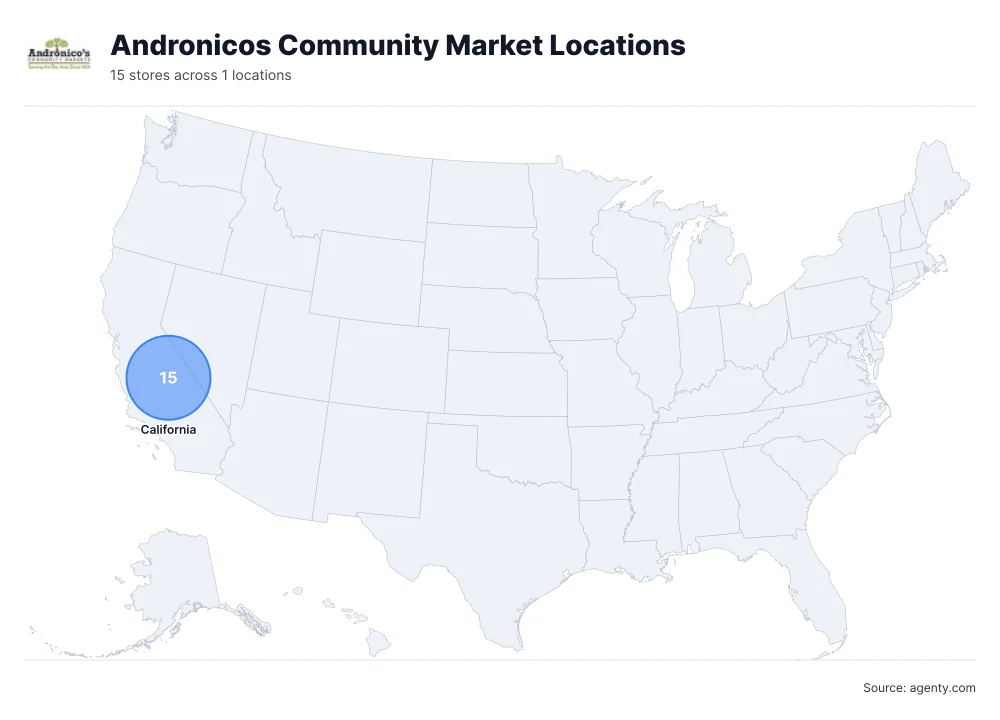 Andronicos Community Market Locations by State/Region