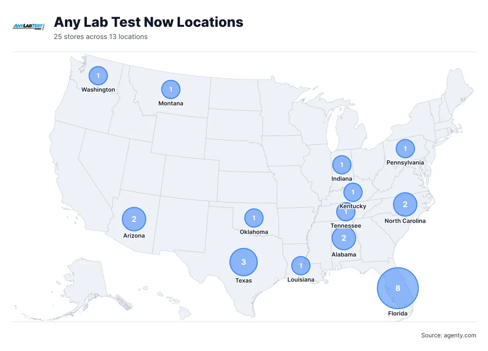 Any Lab Test Now Laboratory Locations in USA