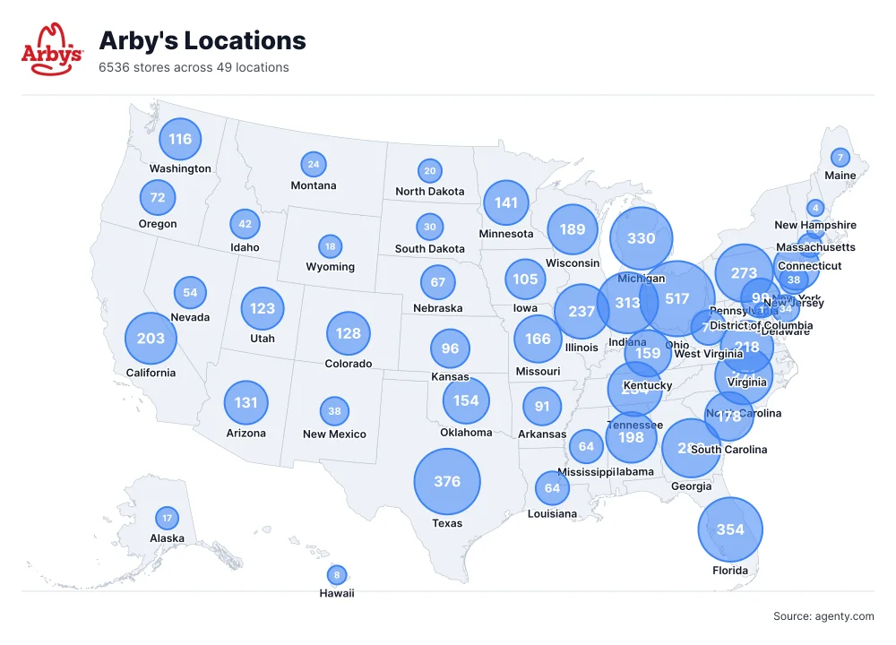 Arby's Locations by State