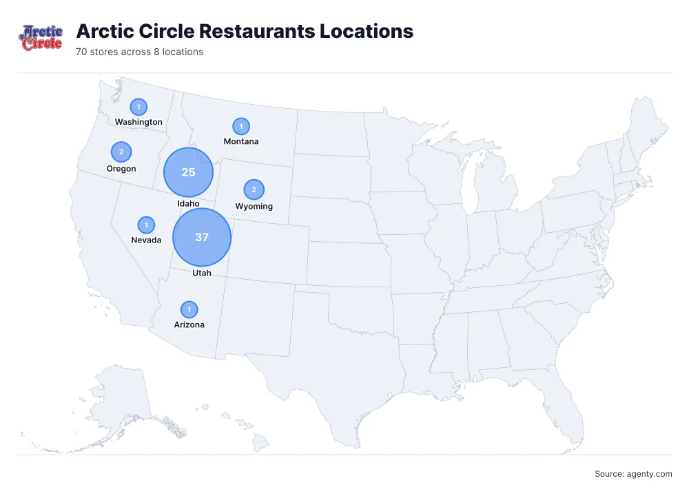 Arctic Circle Restaurants Locations by State/Region