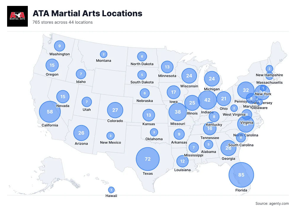 ATA Martial Arts Locations by State/Region