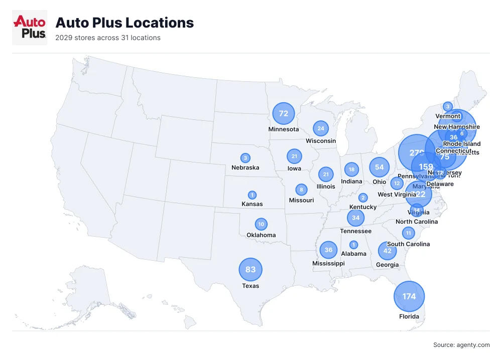 Auto Plus dealer locations in the USA