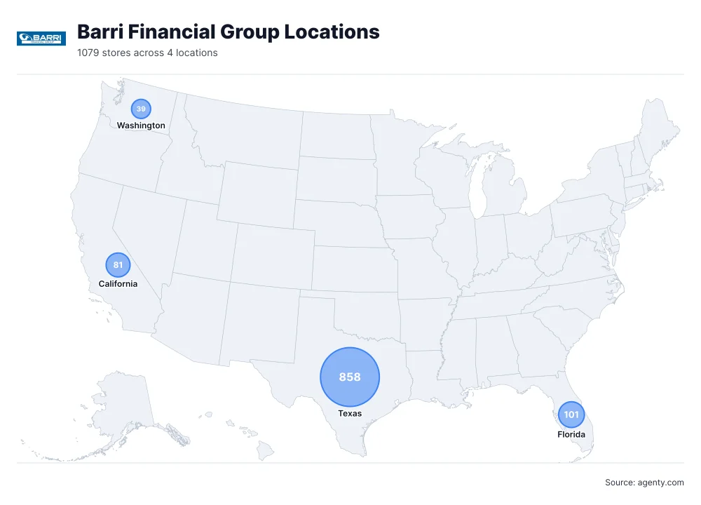 Barri Financial Group Locations by State/Region