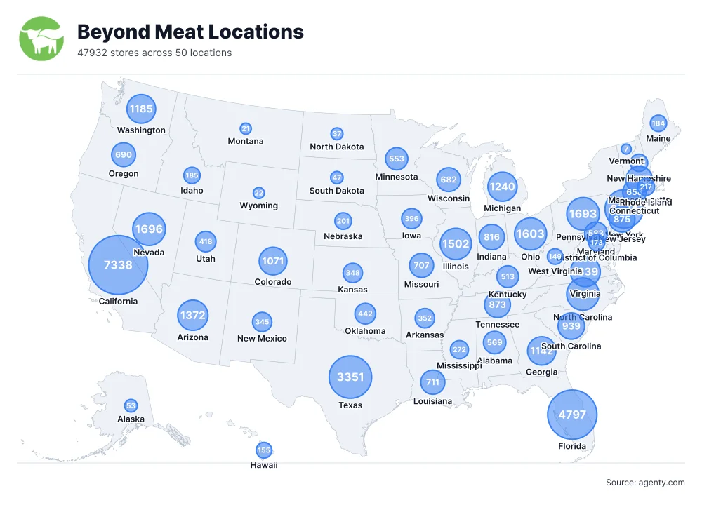 Beyond Meat Locations by State