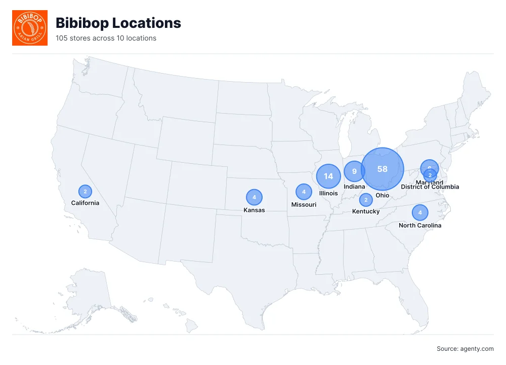 Bibibop Locations by State/Region