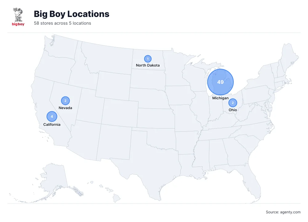 Big Boy Locations by State/Region