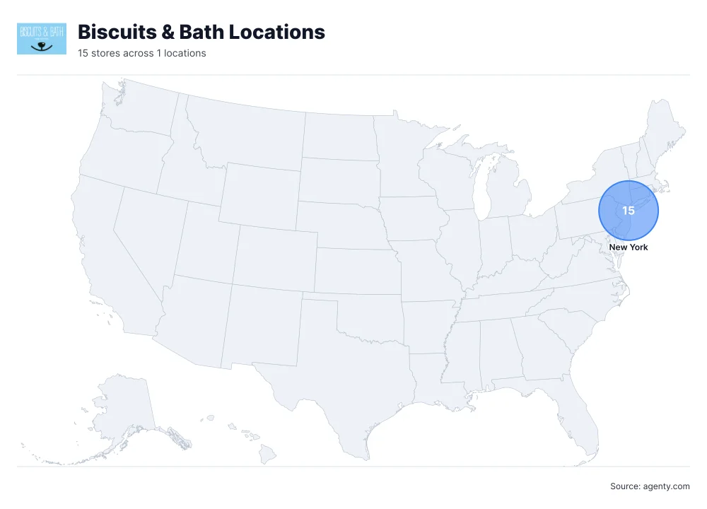 Biscuits & Bath Locations by State