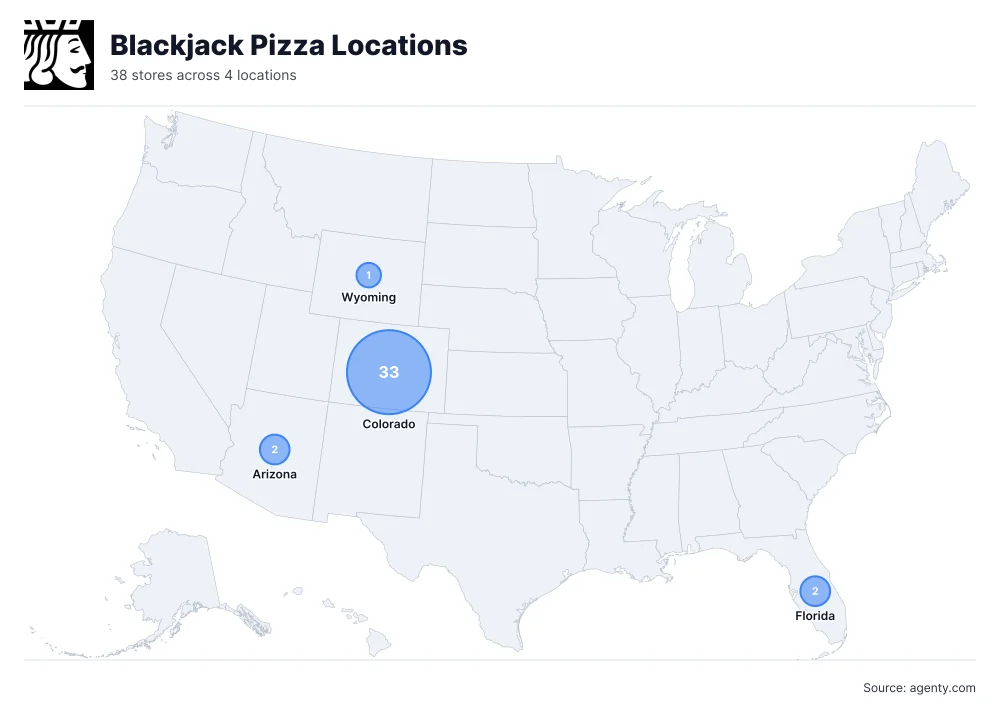 Blackjack Pizza Locations by State