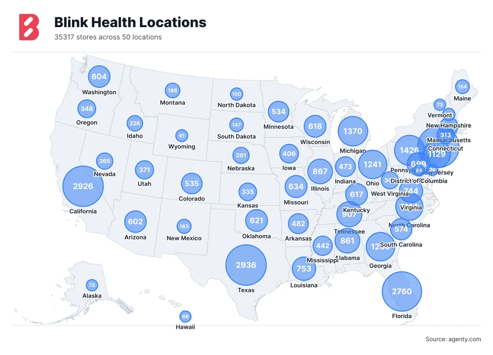 Blink Health Locations by State