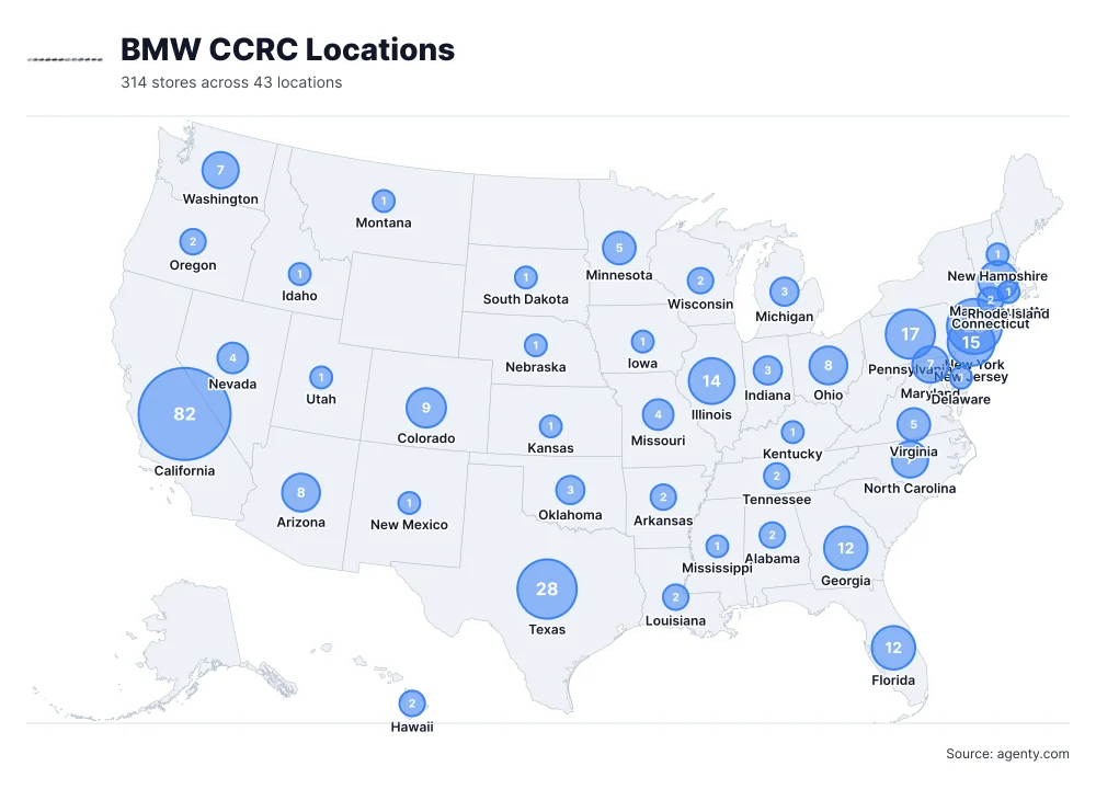 BMW CCRC Locations by State/Region