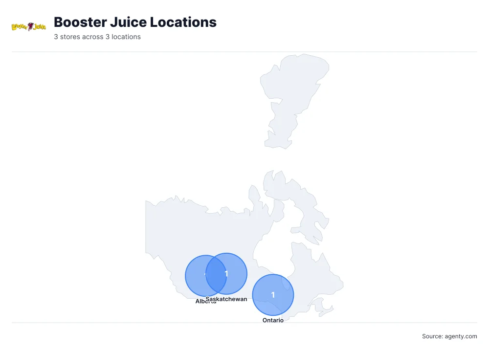 Booster Juice Locations by State/Region
