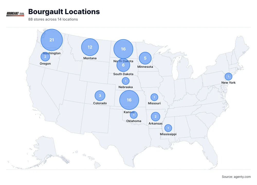 Bourgault Locations by State
