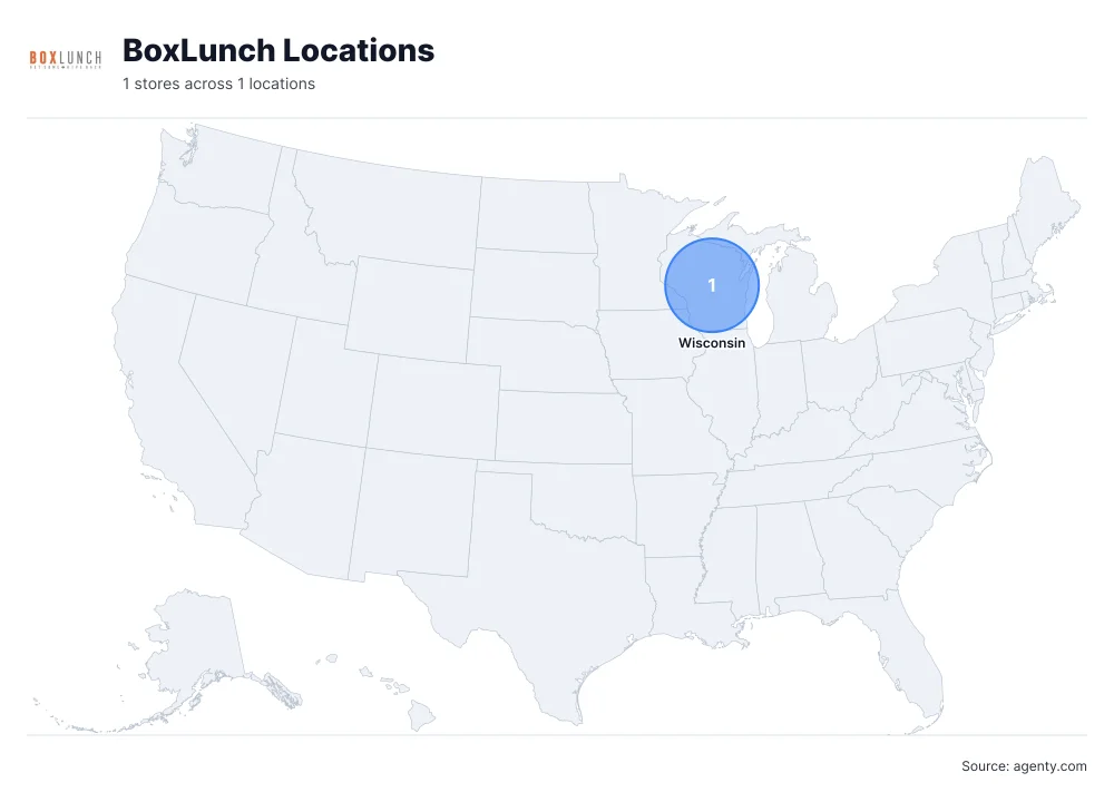 BoxLunch Locations by State