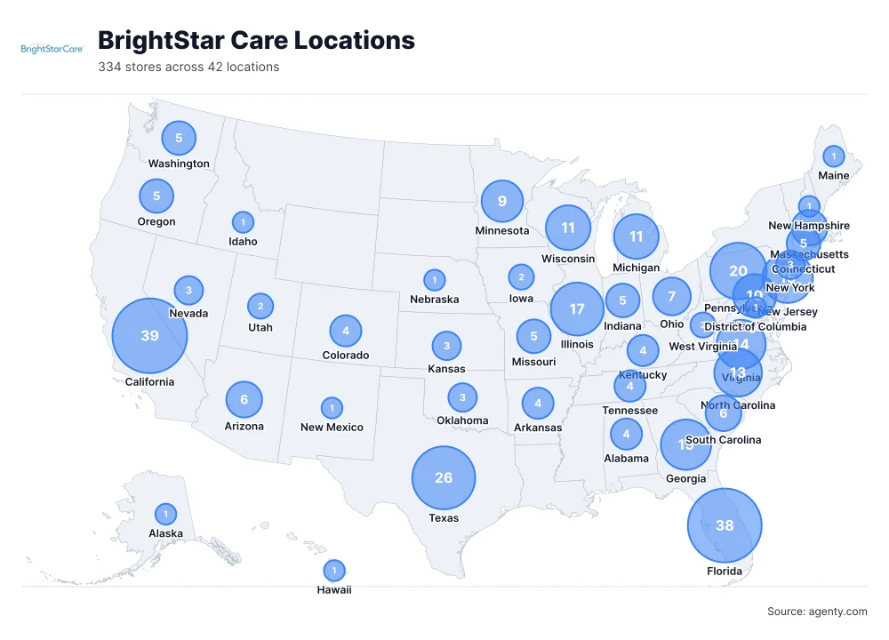 BrightStar Care Locations in USA