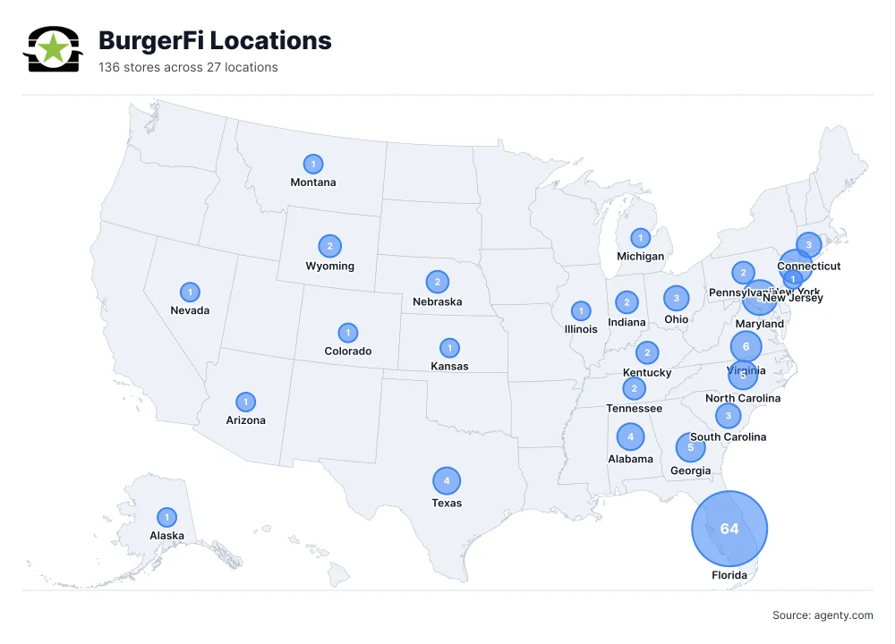 BurgerFi Locations by State