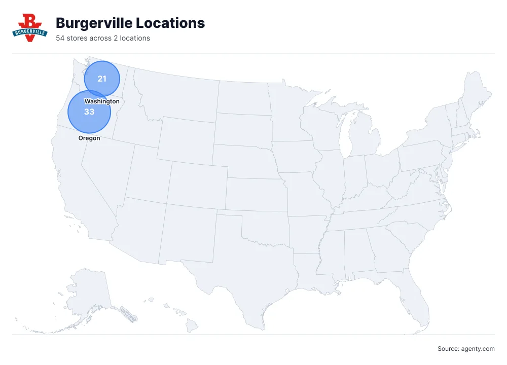 Burgerville Locations by State