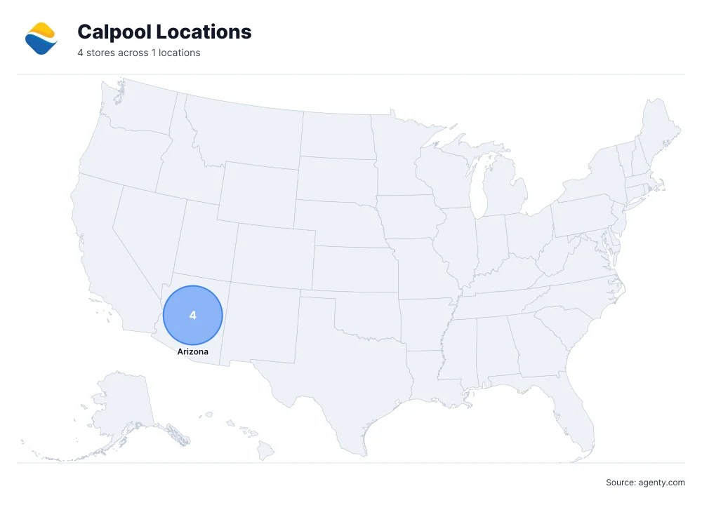 Calpool Locations by State/Region
