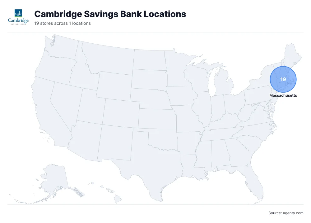 Cambridge Savings Bank Locations by State