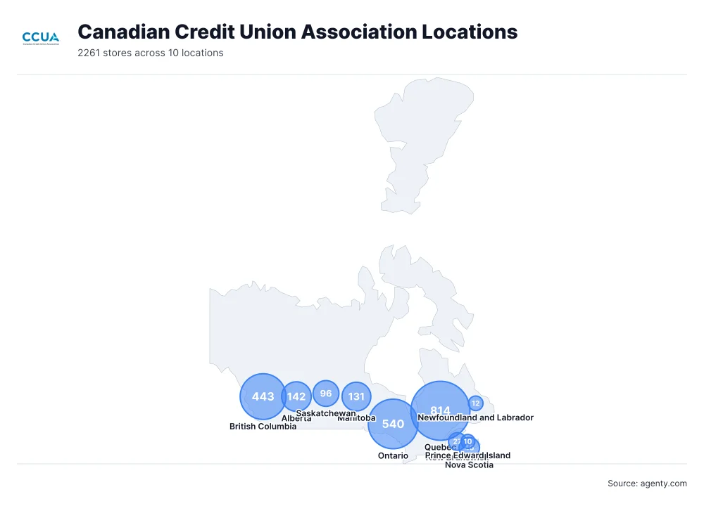Canadian Credit Union Association Locations by State/Region