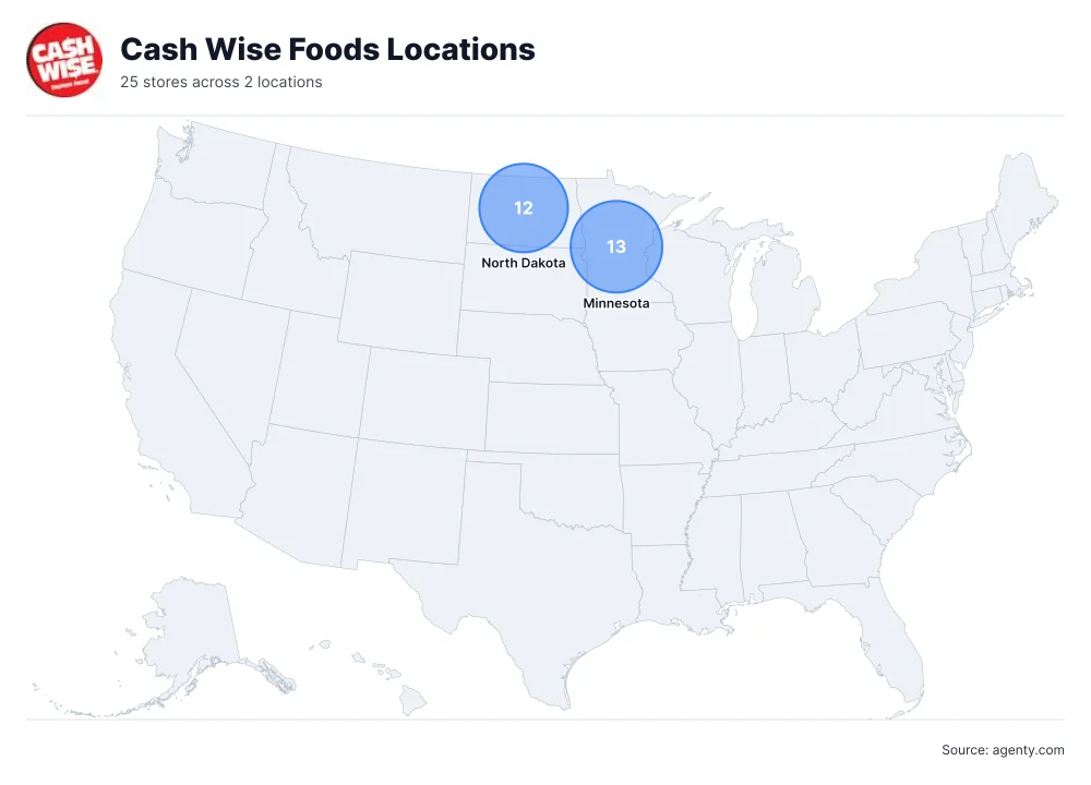 Cash Wise Foods Locations by State/Region