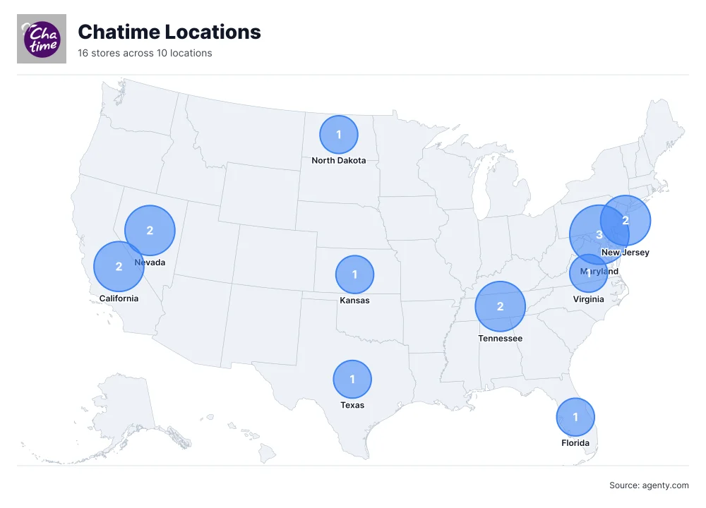 Chatime Locations by State