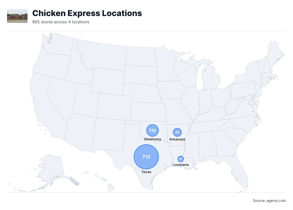 Chicken Express Locations by State