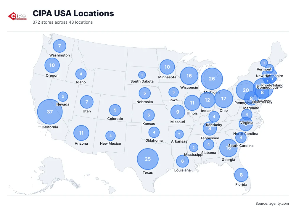 CIPA USA Locations by State
