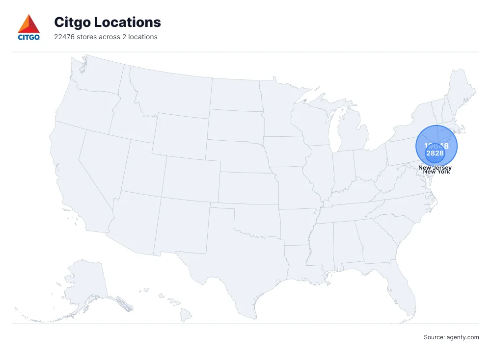 Citgo gas station locations in the USA