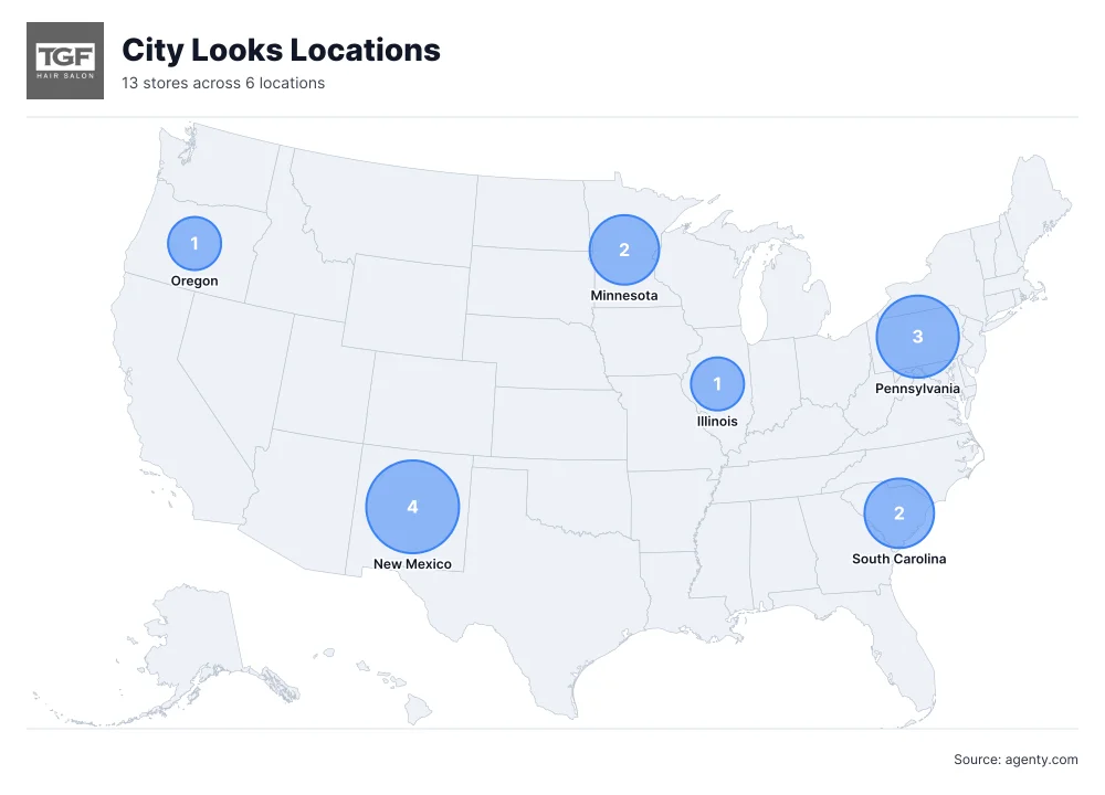 City Looks Locations by State