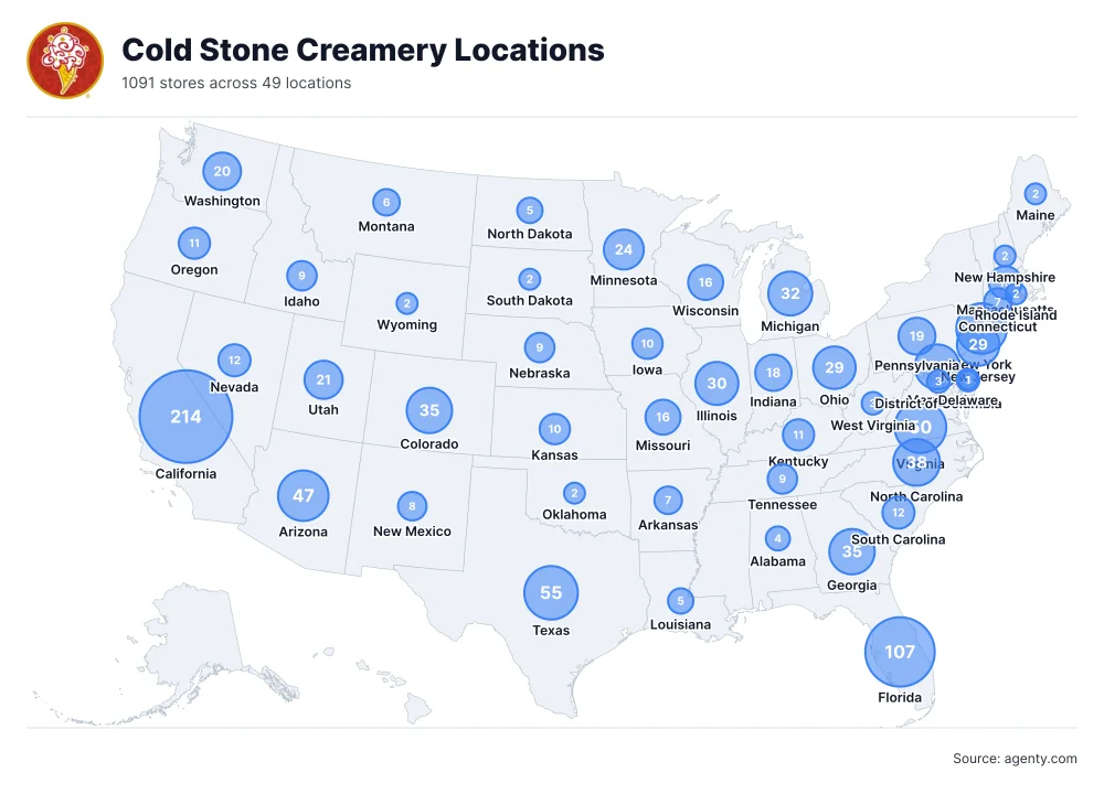 Cold Stone Creamery Locations in USA