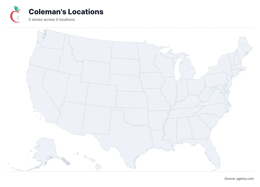 Coleman's Locations by State