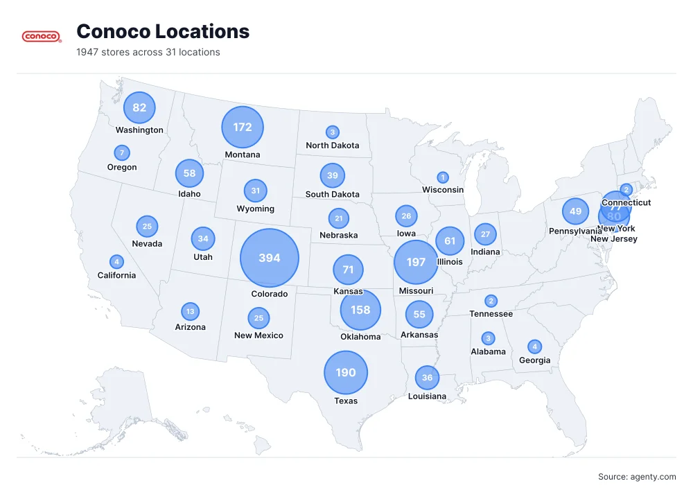 Conoco Locations by State/Region