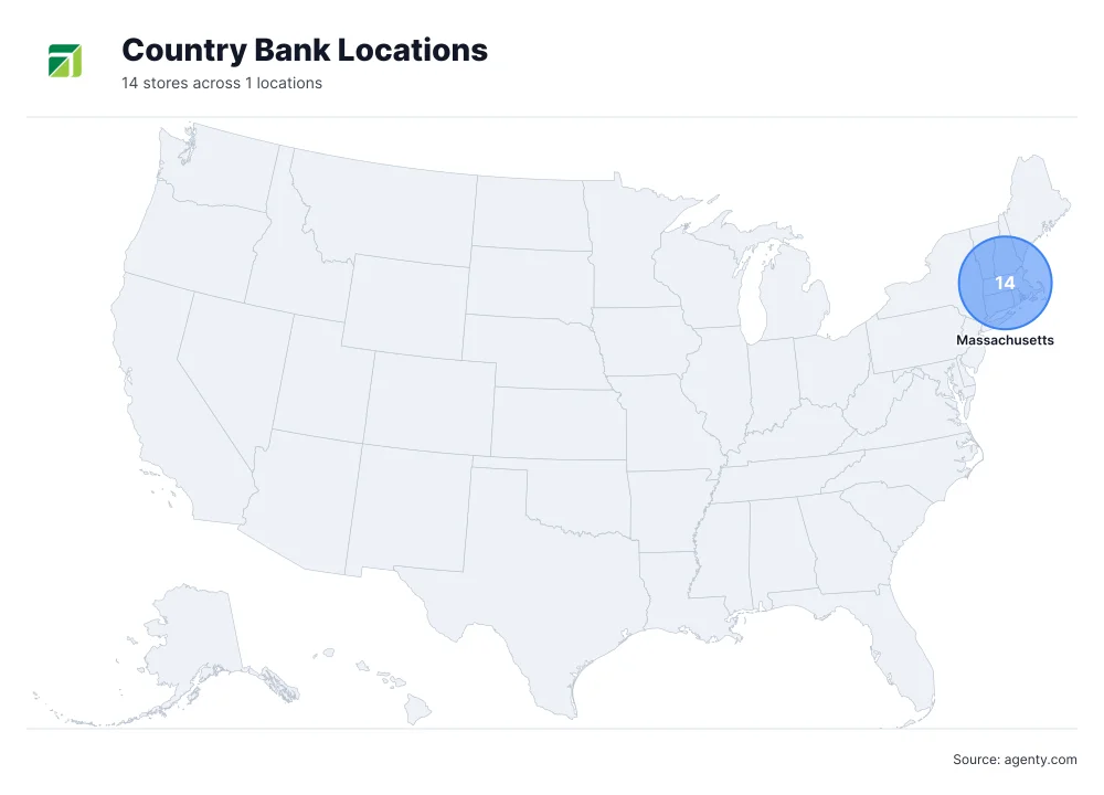 Country Bank Locations by State/Region