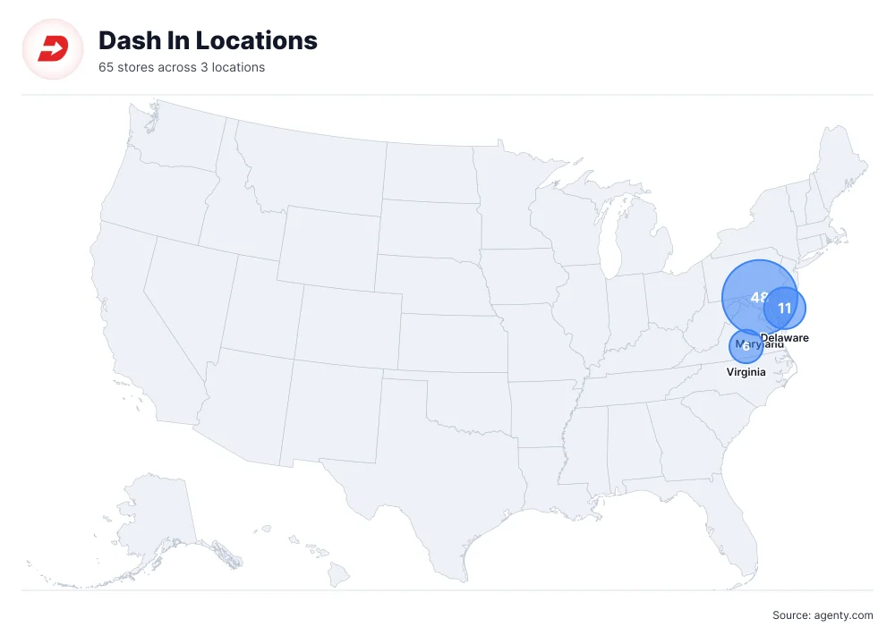 Dash In Locations by State