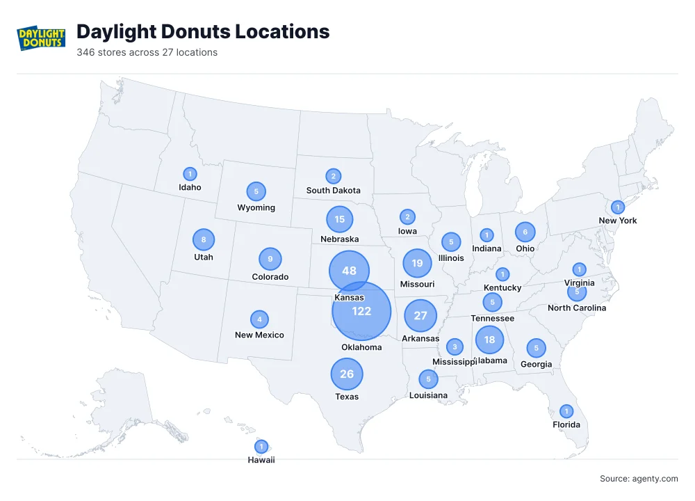 Daylight Donuts Store Locations in USA