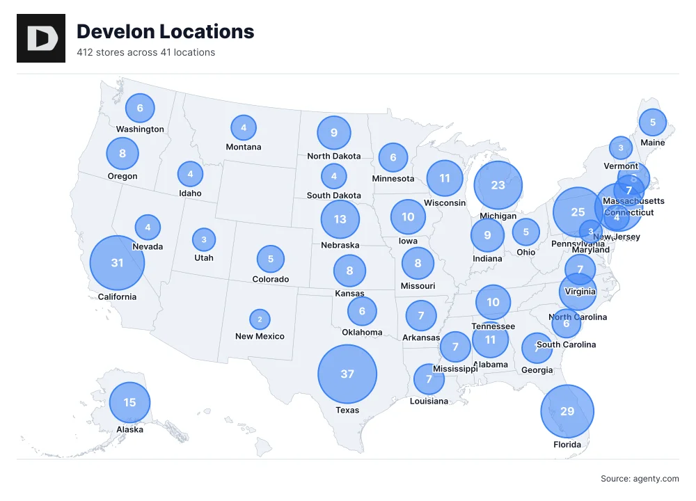 Develon Locations by State