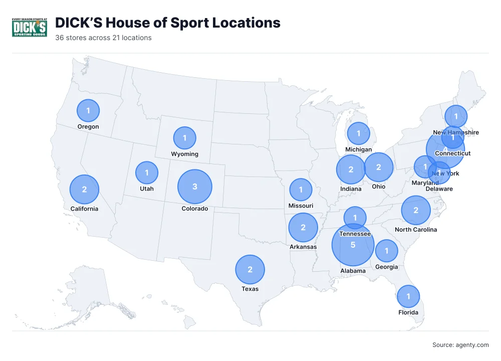 DICK’S House of Sport Locations by State