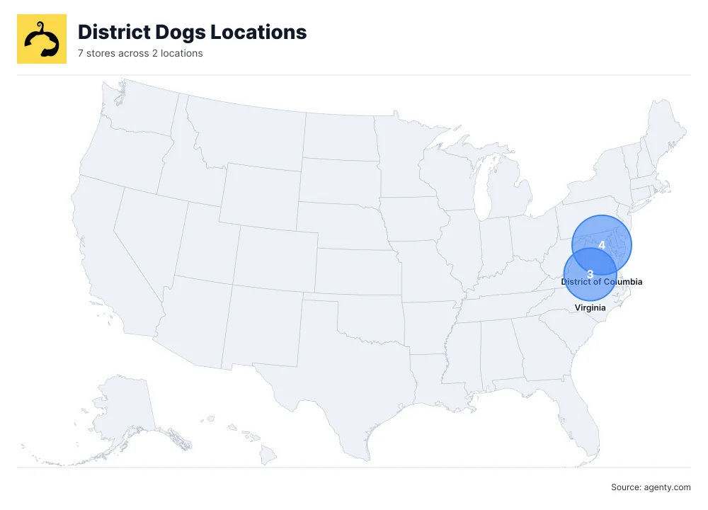 District Dogs Locations in the USA