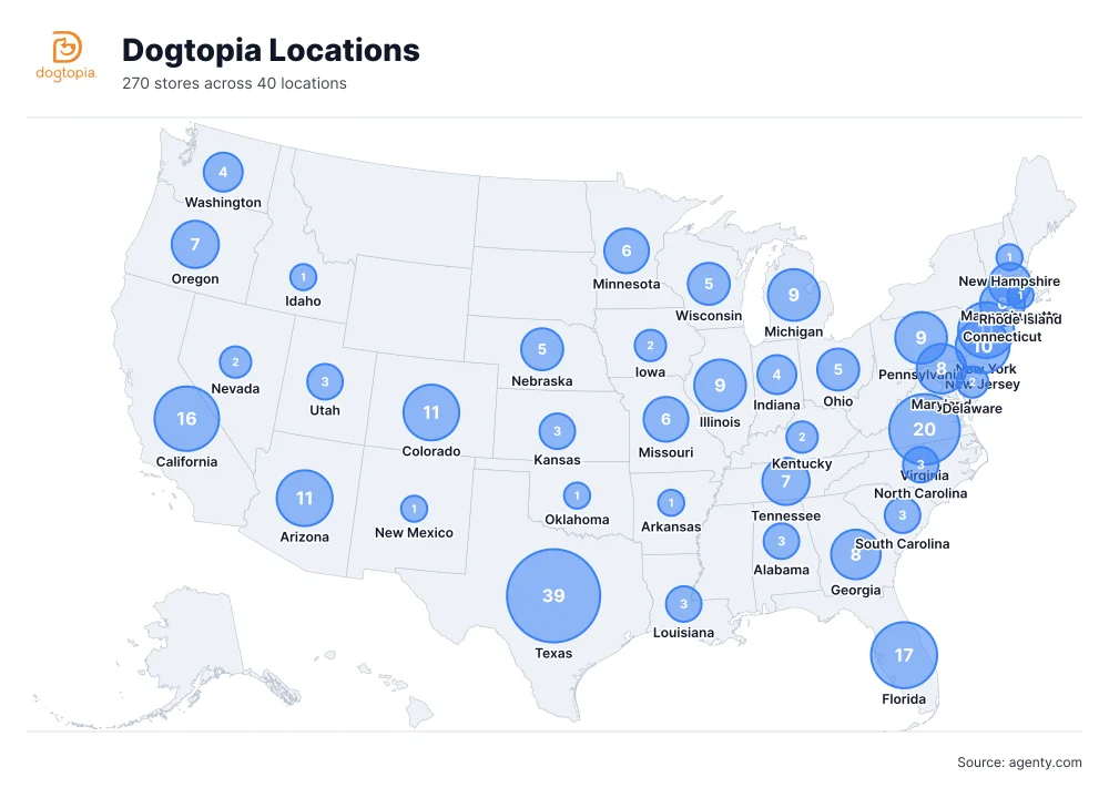 Dogtopia Locations by State
