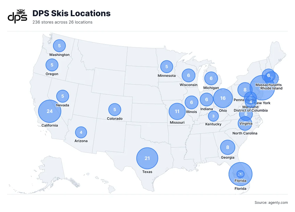 DPS Skis Locations by State