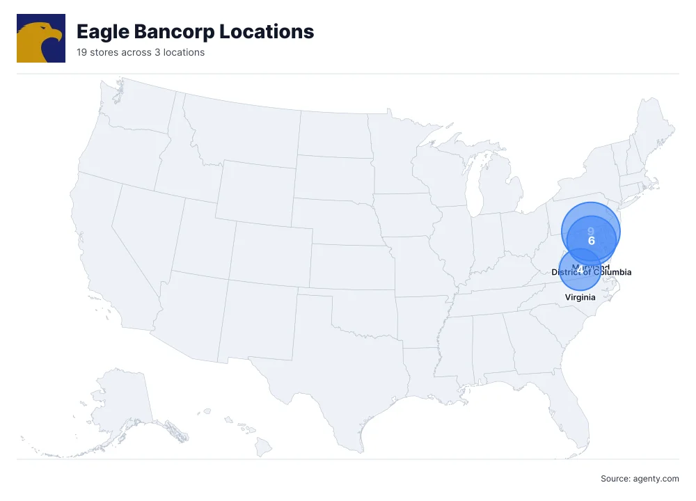 Eagle Bancorp Locations by State