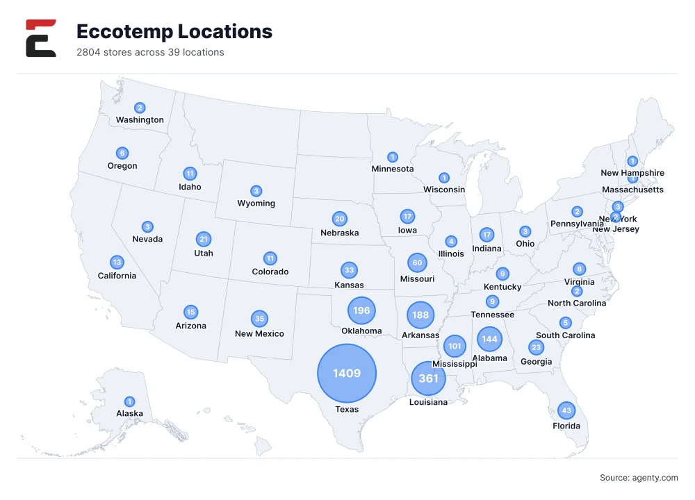 Eccotemp Locations by State/Region