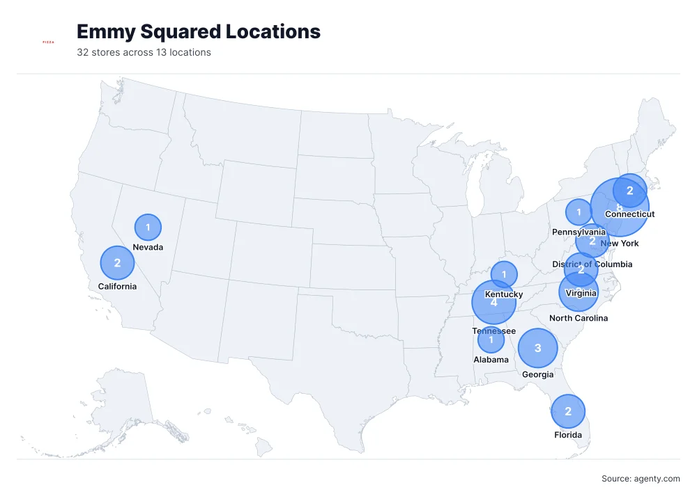 Emmy Squared Locations by State/Region